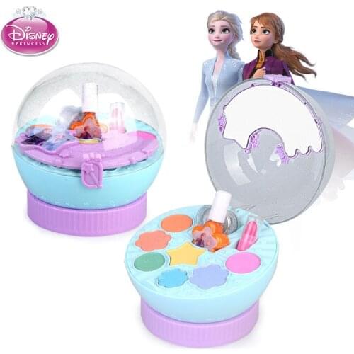 Disney children cosmetics Frozen wish crystal beauty box girl home Princess Aisha toys birthday gift show make up toys