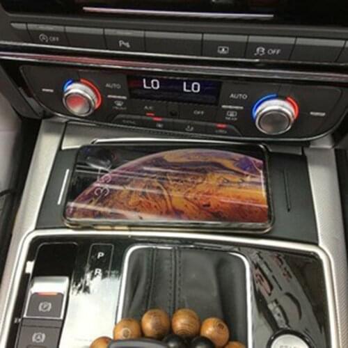 For Audi A6 C7 RS6 A7 2012-2018 wireless charger QI cigarette lighter charger charging plate wireless phone charger accessories