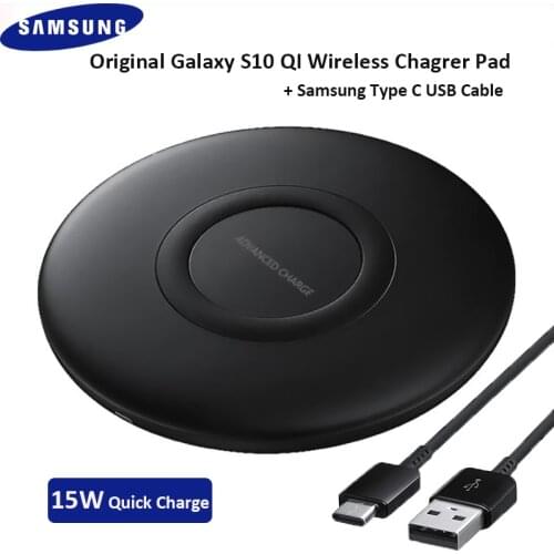EP P1100 10W Fast Qi Wireless Charger Pad Desktop For Samsung Galaxy S10E S20 S10 S9 S8 Plus S7 edge iphone 11 8 X XS MAX XR