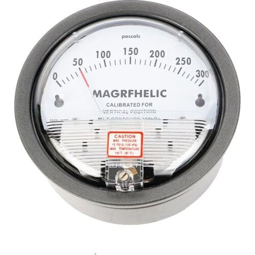 Hot Sale 0-300PA TE2000 Micro Differential Pressure Gauge High Precision 1/8 "NPT Air Pressure Meter Barometer