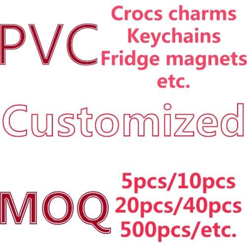 Custom Make PVC Croc Charms Personalized Shoe Charms Fridge Magnet Keychain Custom Key Ring Pen Straw Case Bookmark Non-toxic