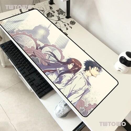 Steins Gate Pad Mouse Christmas Computer Gamer Mouse Pad 900x400x2mm Padmouse Colourful Mousepad Ergonomic Gadget Office Mats