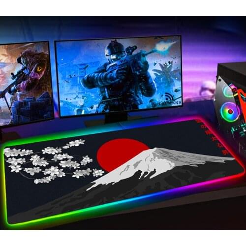 Cherry Mousepad Rgb Girl Accessories Kawaii Mausepad Anime Mat Gaming Keyboard Custom Flower Mouse Pad Xxl Large Mousepad