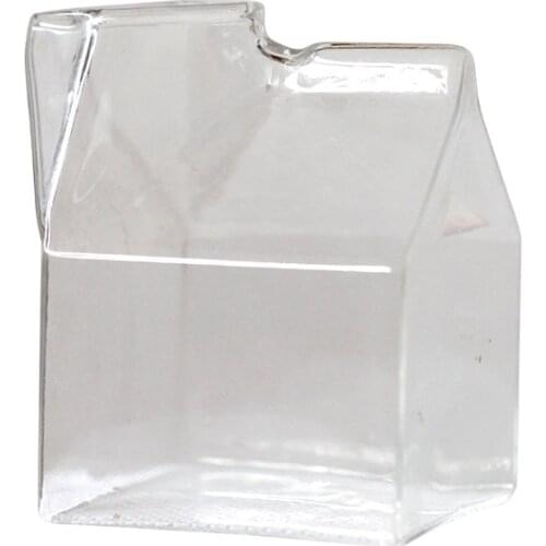 350Ml Square High Temperature Resistant Glass Milk Box Half Pint Fresh Milk Box Cup Nutritious Breakfast Microwave Oven