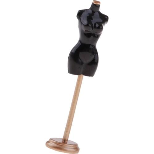 Dollhouse Miniature 1:12 Accessory Mannequin Tailors Dressmakers Model Black