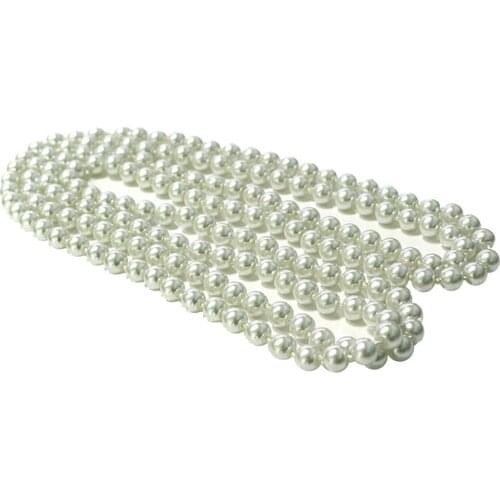 Multilayer Strand Chain Faux Pearls Flapper Beads Cluster Long Necklaces