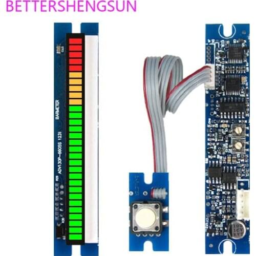 PPM meter module 30-segment LED66mm long sound pressure meter / DB meter / frequency divider with peak hold