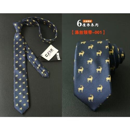 Mens and womens narrow tie Korean version 6CM British tie animal trendy leisure student college style