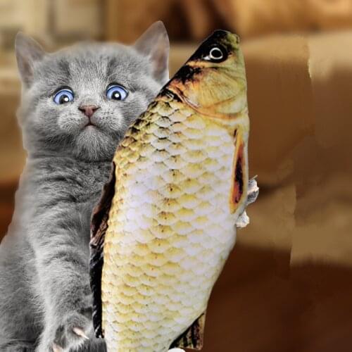 Pet Soft Plush 3D Fish Shape Cat Toy Gifts Fish Catnip Toys Stuffed Pillow Doll Simulation Fish Playing Toy For chew toys Pet