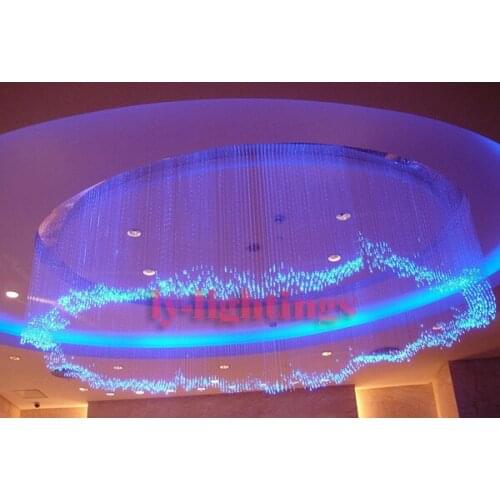 DIY lighting decoration optic fiber light kit led light source+150pcsx0.75mmx5m ps fibres RGB color change star wireless remote