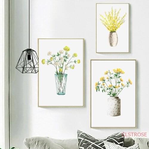 Wall Art Canvas Flowers Minimalist Plant and Flower Poster and Print Canvas Painting Picture for Living Room Home Decor