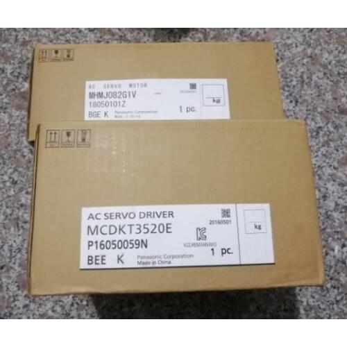 BRAND NEW ORIGINAL AC SERVO MOTOR MHMJ082G1V + MCDKT3520E SERVO DRIVER