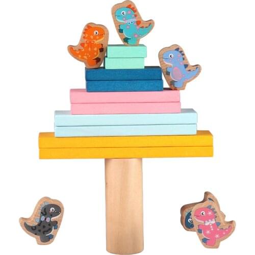 Animal Stacking Dinosaur Toys Training Puzzle Game For Children Educational Puzzle Toys Early Learning Toys Kids Gift