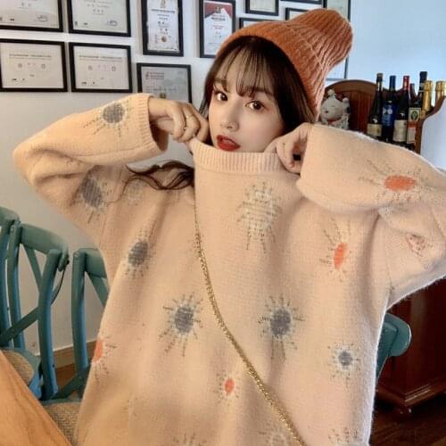 Pullovers Women Knitted Sweater Soft Oversize Korean Autumn Winter Ulzzang BF Loose Jumpers Female Thick Warm Basic Top Clothing