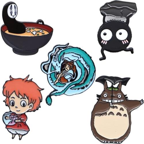 PF039 Dongmanli Anime Figures Enamel Pins Brooches Women Men Backpack Bags Badge Fashion Lapel Jewelry Kids Friends Gifts