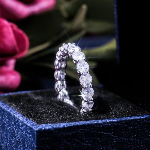 Luxury Jewelry Inlay Cubic AAA Zircon Ring Wedding Engagement Rings Gift for Women 2020 New Trendy Female Elegant Rings