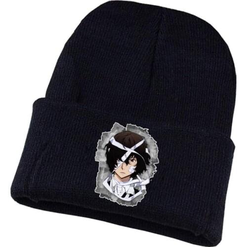 Anime Bungou Stray Dogs Knitted hat Cosplay hat Unisex Print Adult Casual Cotton hat teenagers winter Knitted Cap