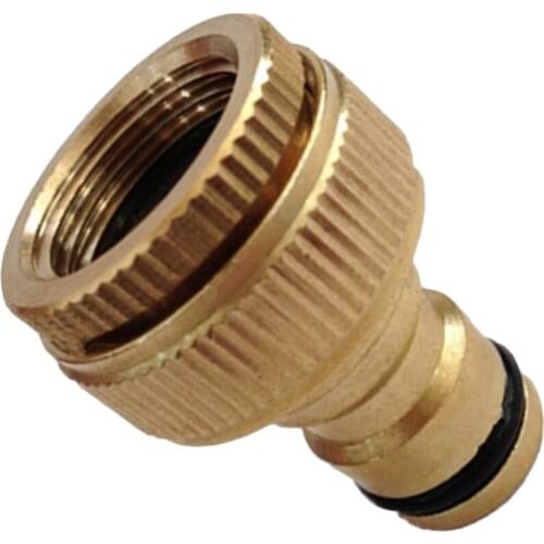 Garden Hose Tap Connector 3/4'' And 1/2'' Outdoor Threaded Brass
