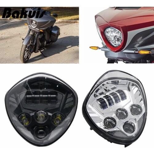 Motorcycle LED Headlight Assembly with Bracket Clamp for Harley Honda Kawasaki Suzuki Yamaha