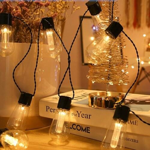 LED Solar String Lights Outdoor Decoration Light Bulb IP65 Waterproof Patio Lamp Holiday Garland For Vegetable Garden Furniture