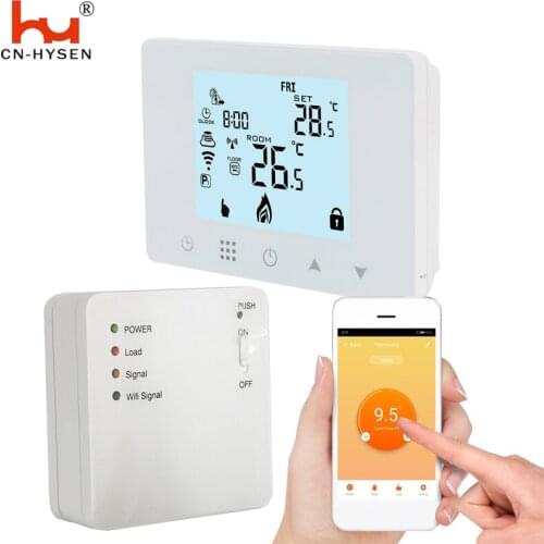 White Gas Boiler Heating Thermostat For Wall Mounted Warming House System
