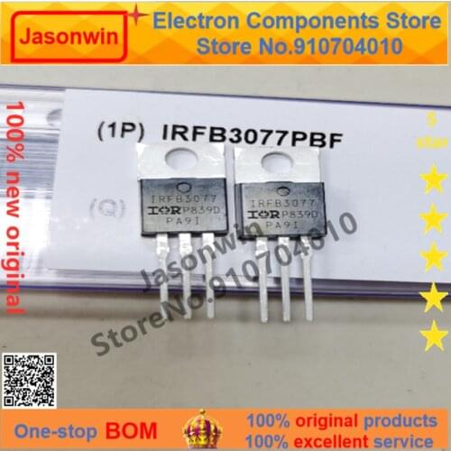 100% nuevo 50 unids/lote original MOSFET IGBT IRFB3077PBF IRFB3077 TO-220 75V 210A Transistor