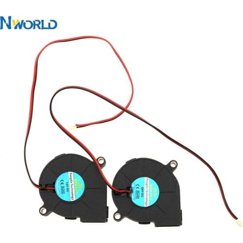 50mm DC 12V 24V 0.13A 2-Pin Computer PC Sleeve-Bearing Blower Cooling Fan 5015S