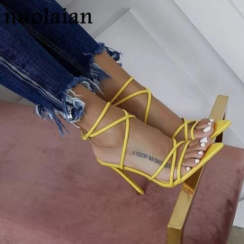 Womens Summer Sandal Shoes Ladies Wedding Shoes Woman Leather Sandals Lady Party High Heel Shoes Chaussure Women Peep Toe Pumps