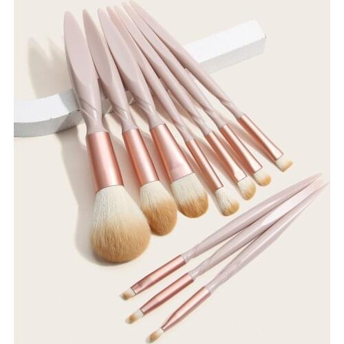 10pcs Makeup Brushes Set Powder Foundation Eyeshadow Make Up Brushes Set Cosmetic Brushes Soft Synthetic Hair