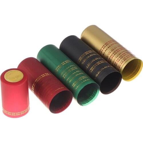 10pcs/set Wine Bottle Seal Bar Party Supplies Wine Bottle Cover PVC Heat Shrink Cap Barware Accessories For Home Brewing