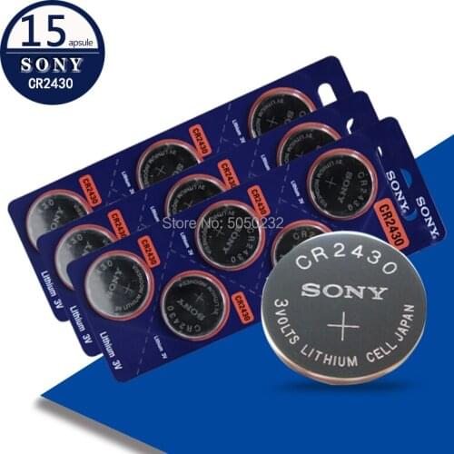 15pcs Sony 3v CR2430 Toy Watch Scale Remote Control Battery DL2430 BR2430 ECR2430 KL2430 KCR2430 L20 Button Battery