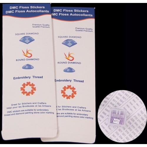 2pcs Diamond Storage Label Stickers Diamond Painting Accessory Embroidery Tools Storage Box /Bottle 447 DMC Number Label Sticker