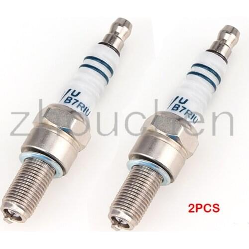 2pcs/lot Motorcycle Iridium Spark Plug B7RIU for CR7E CPR7EA-9 CPR8EA-9 CPR8EAIX-9 96067 CR8E CR8EIX IU24 IU22 UR4DC PRG6HCC
