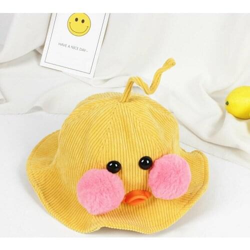 2019 New Brand Kids Lovely Sun Hats Boy Girl Cute Cartoon Duck Sun Hat Cap Outdoor Travelling Cap Toddler Children 1-8Years