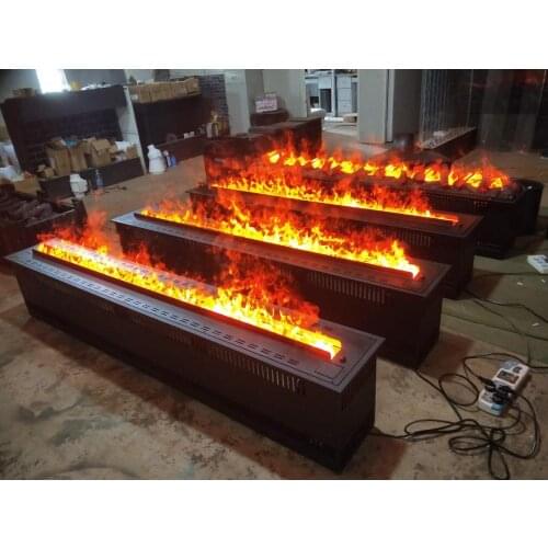 240cm indoor shipping door to door 3d water vapor fireplace with remote fire place