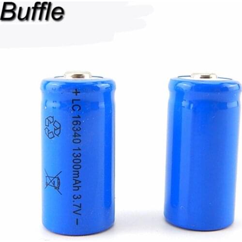 3x Buffle 3.7v 16340 1300mAh Rechargeable Li-ion Batteries Lithium Recycle Power Bank Flashlight Torch Battery