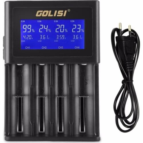 4 Slots AA AAA Smart Battery Charger With LCD for Li-ion 18650 26650 AA AAA Ni-MH Ni-cd Batteries Quick Charger