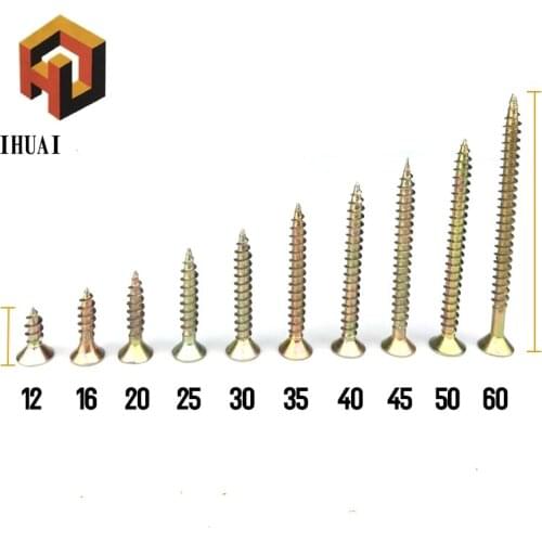 Free shipping 100 pcs Cross head self - tapping screw dry wall nail with hard flat head wood screw fiber nail m3.5 m4m5