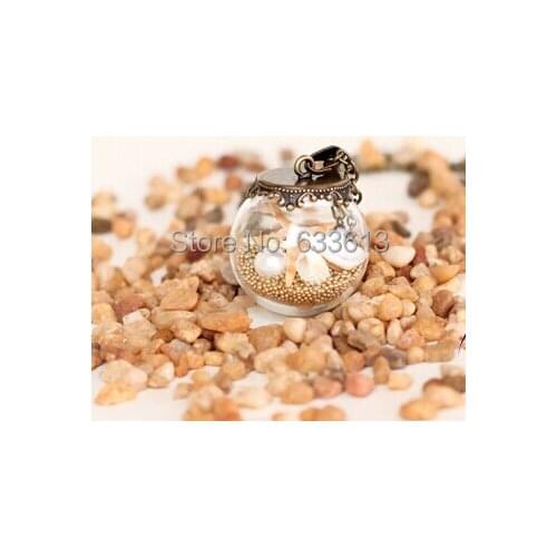 Free ship!! 20sets charm 30*20mm tube glass globe & bronze base glass cover base set , DIY glass bottle vial pendant glass dome