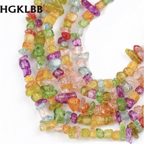 HGKLBB Irregular Natural Colorful crystal Gravel Stone beads 86cm strand Chips beads for Jewelry making bracelet accessories DIY