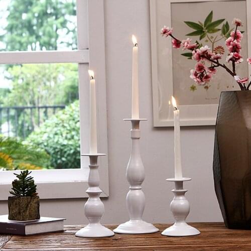 Modern minimalist glass wrought iron candlestick ornaments Fashionable home accessories candle candle wedding home garden decor
