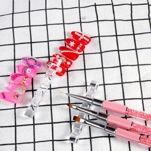 5 Grids Nail Art Painting Brush Pen Holder Rack Showing Shelf Display Stand