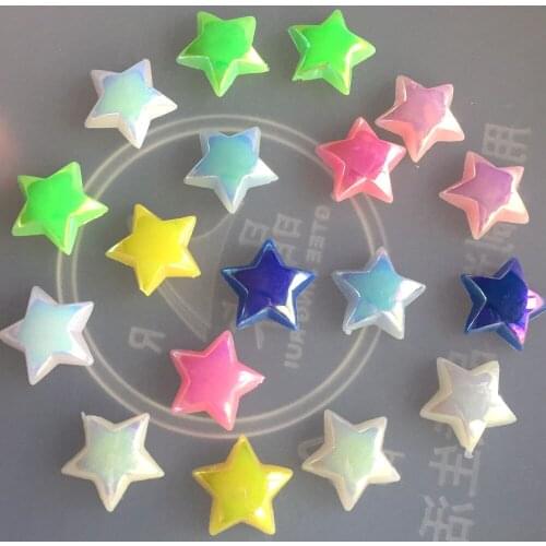 Crystal AB Resin Flatback Rhinestones Star Crystal Stones Non Hotfix Diamond Strass for DIY Crafts 10mm A83