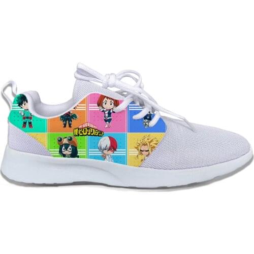 Hot Classic Man Woman My Hero Academia Lightweight Breathable Sports Shoes Fashion Running Shoes High Quality Casual Sneakers