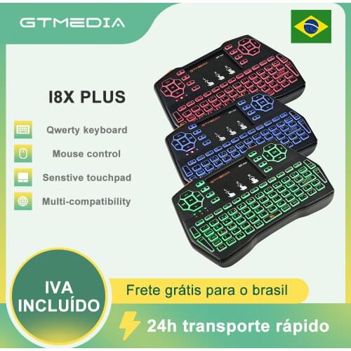 Newest Backlit i8X Plus Wireless Keyboard 2.4GHZ Spanish Air Mouse Touchpad I8 Remote For GTmedia G1 G2 GTC X96 Android TV Box