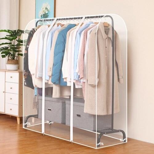 Floor-standing Drying Rack Dust Cover Plastic Clothes Cover Clothing Coat Storage And Finishing Coat Rack Special