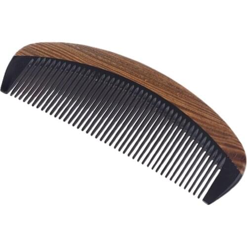 Natural Green Sandalwood Ox Horn Wood Comb Beard Makeup Tool Massage Hair Care