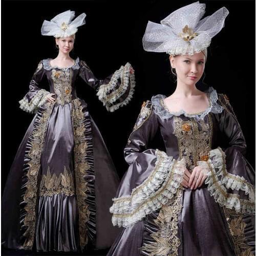 New Arrival Women Medieval Costume Renaissance Victorian Dresses Masquerade Costumes stage performance Lolita costume hat
