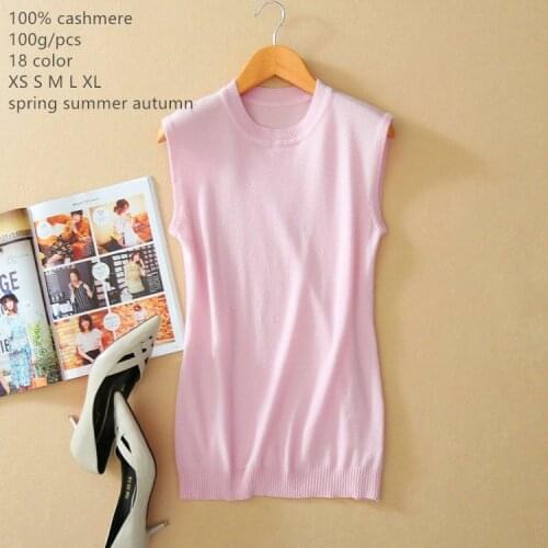 Naizaiga wholesale Womens 12-pin pullover pure cashmere office ladies sleeveless vest BYD50