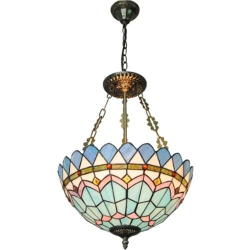Modern Blue and White Glass Pendant Chandelier European-style lamp living room bedroom bar tabale suspension lamp fixture